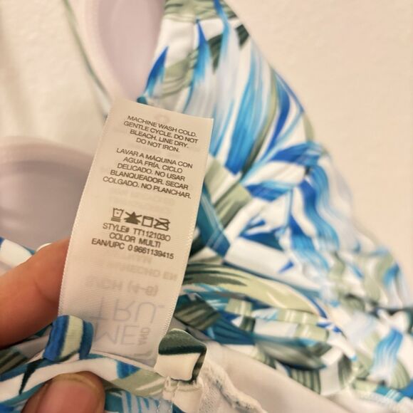 Time and Tru Women's Flower Frenzy One Piece Swimsuit Size Small Tropical Beach - Picture 6 of 7